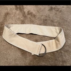 NWT Abercrombie & Fitch tan adjustable fabric thick belt-OS-$44